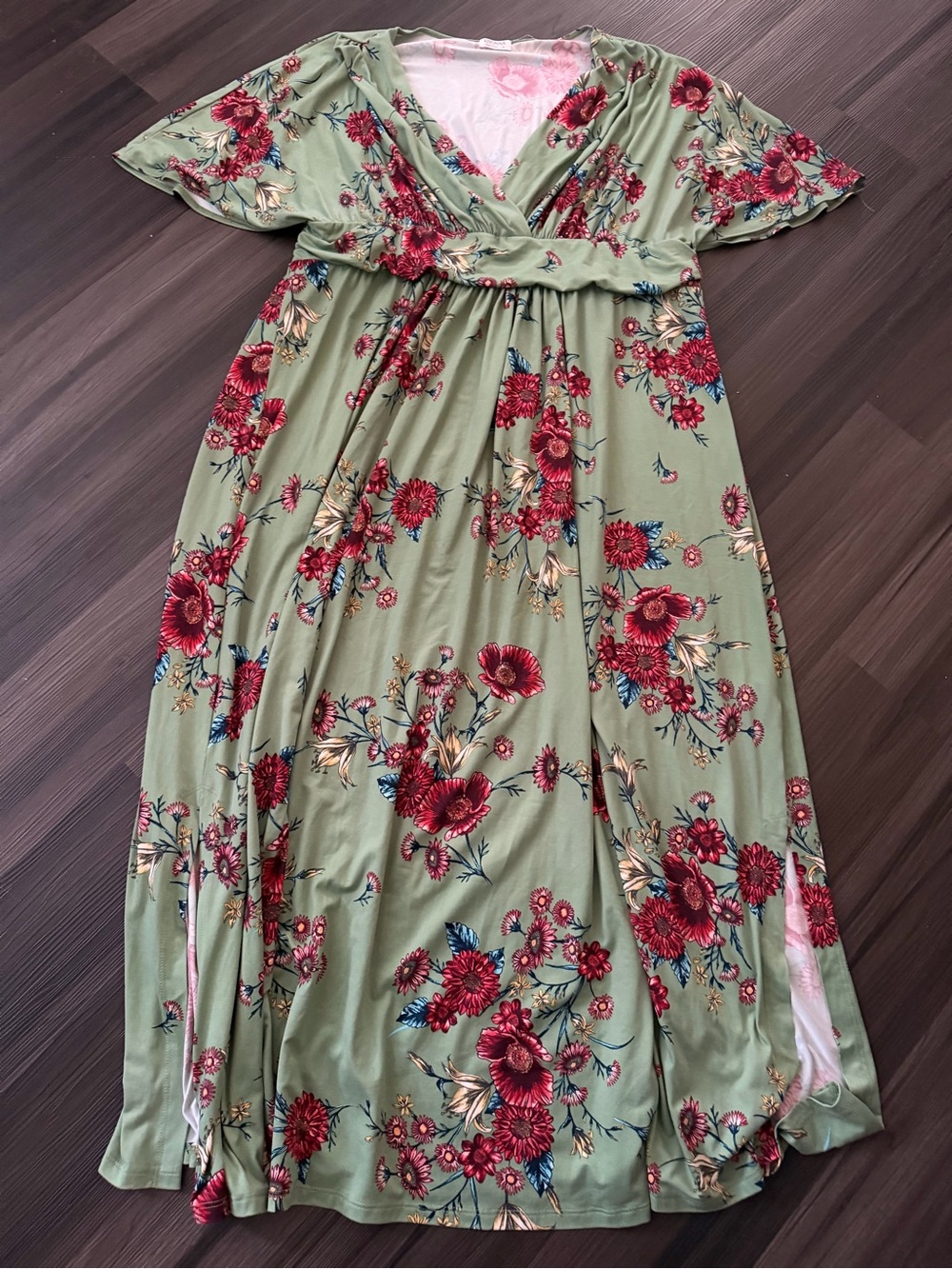 Kiyonna super soft floral maxi dress plus size women’s 3X (22-24)